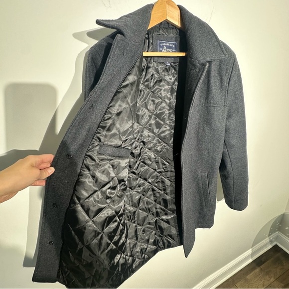 GH BASS CO Men’s Jacket Coat Dark Gray Wool Blend Heavy Warm Size SMALL - Picture 8 of 15